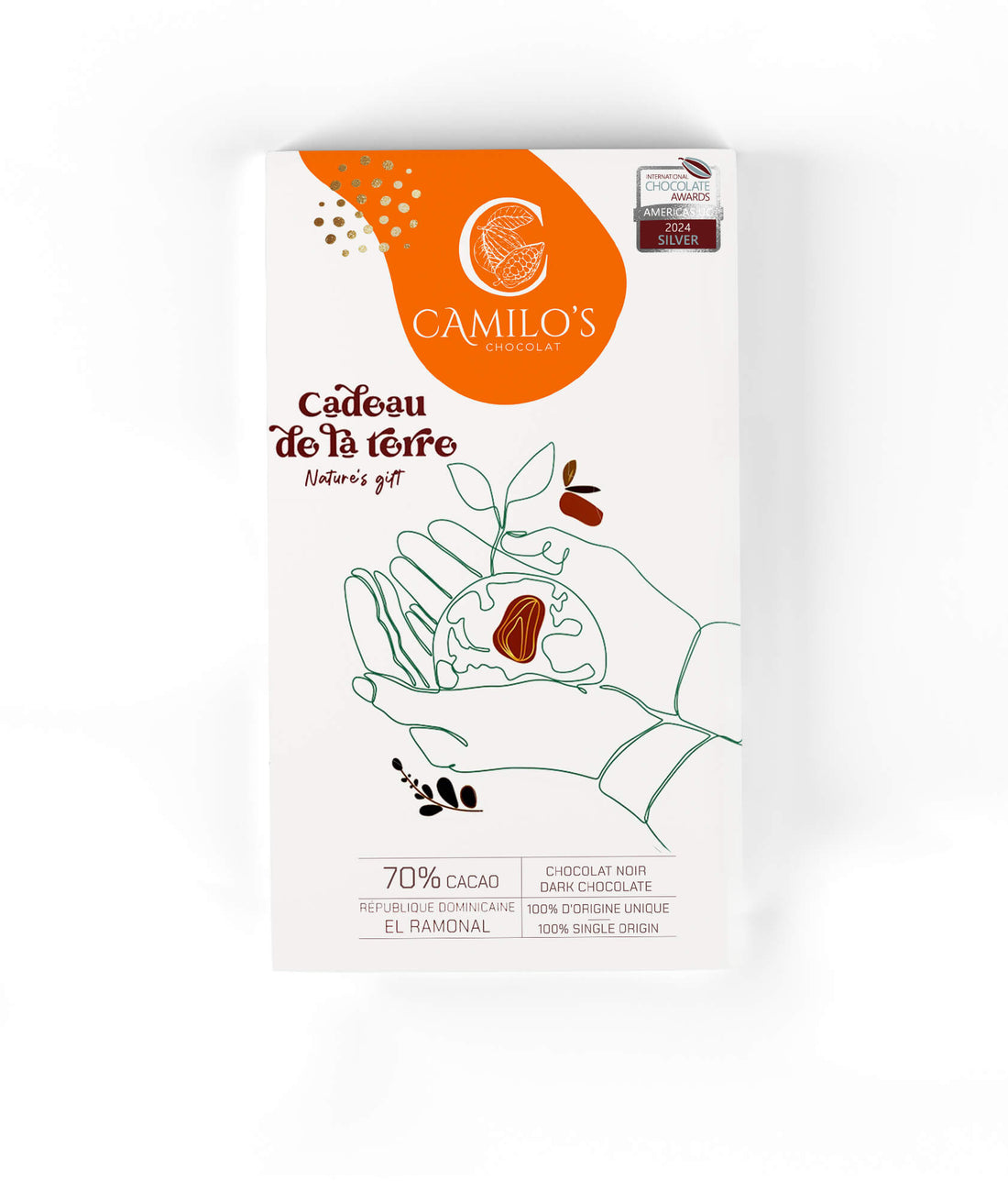 chocolate bar 70% Cadeau de la Terre